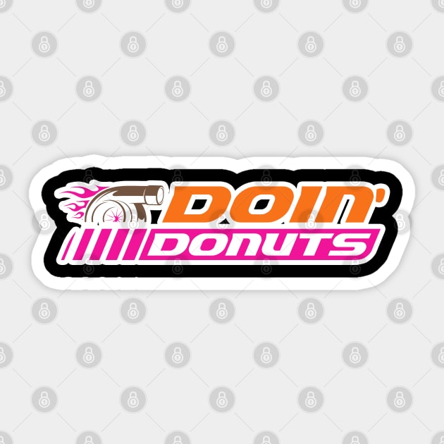 Doin' Donuts - Funny Racing & Drift Car Enthusiast Sticker by MasliankaStepan